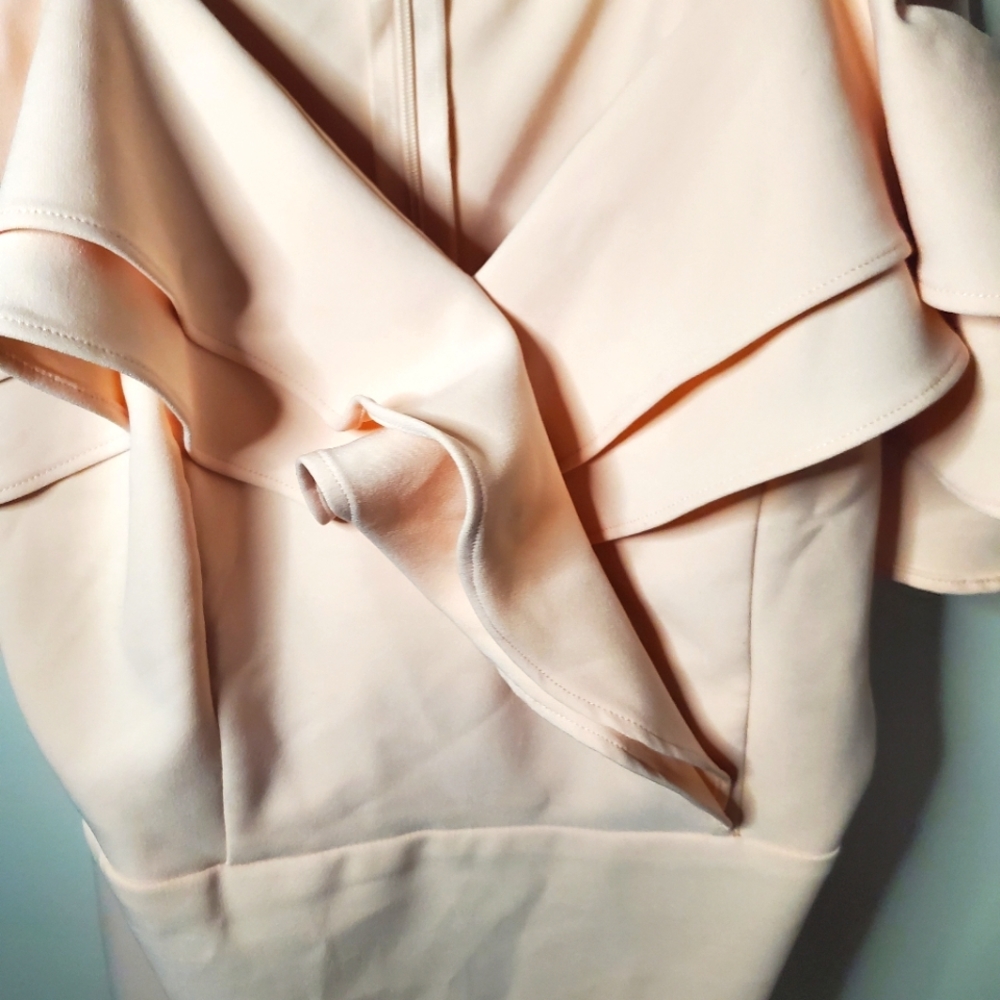Light Pink Summer Dress with Ruffles - Picture 4 of 6